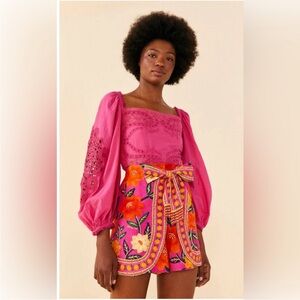 Farm Rio Layered Tapestry Shorts Size Large